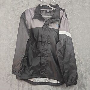 Newcastle United Jacket Windbreaker‎ Track Mens Medium Black Football FC Hooded